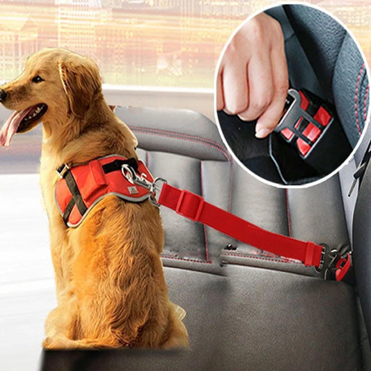 Adjustable Pet Seat Belt Harness - Travel with the peace of mind that your furry friend is safe and secure